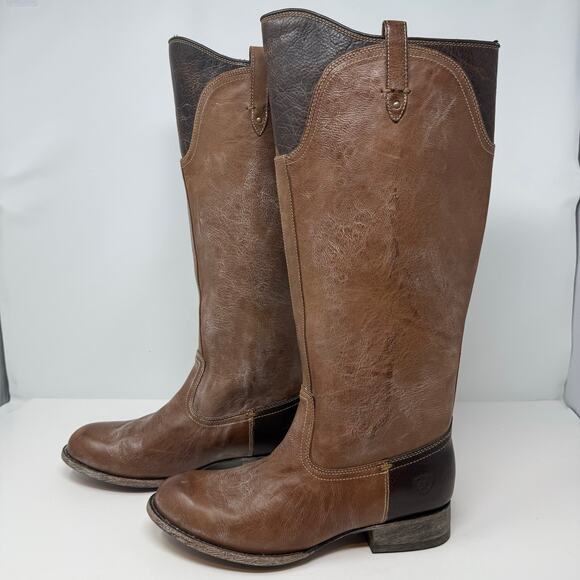 Ariat Paragon Riding Boot Brown Leather Knee-High Boots Women's 7.5B Leather EUC - Picture 2 of 16